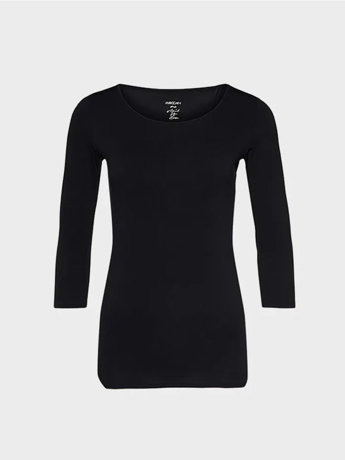 Shirts and Tops Damen Marc Cain Hauchzartes Longsleeve Midnight Blue