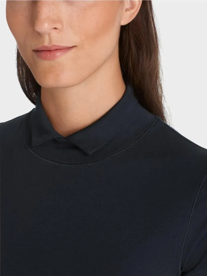 Shirts and Tops Damen Marc Cain Hochgeschlossenes TShirt Midnight Blue
