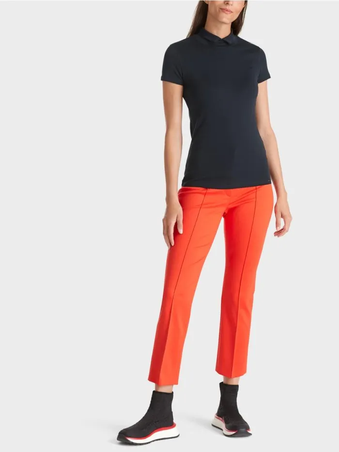 Shirts and Tops Damen Marc Cain Hochgeschlossenes TShirt Midnight Blue
