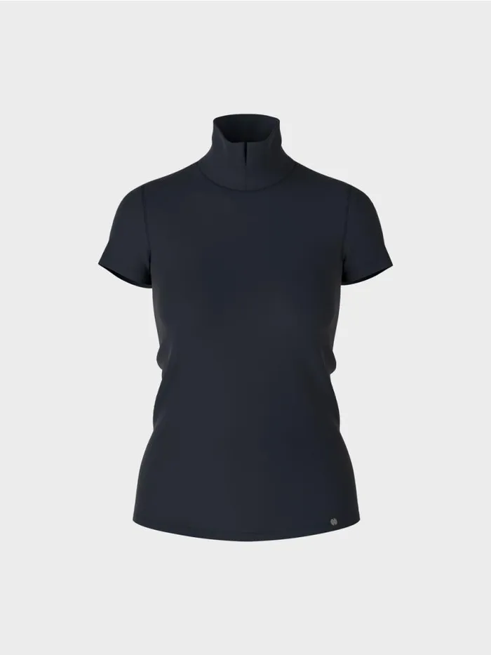 Shirts and Tops Damen Marc Cain Hochgeschlossenes TShirt Midnight Blue
