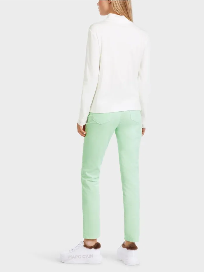 Shirts and Tops Damen Marc Cain Langrmeliges TShirt Mit Stehkragen Offwhite