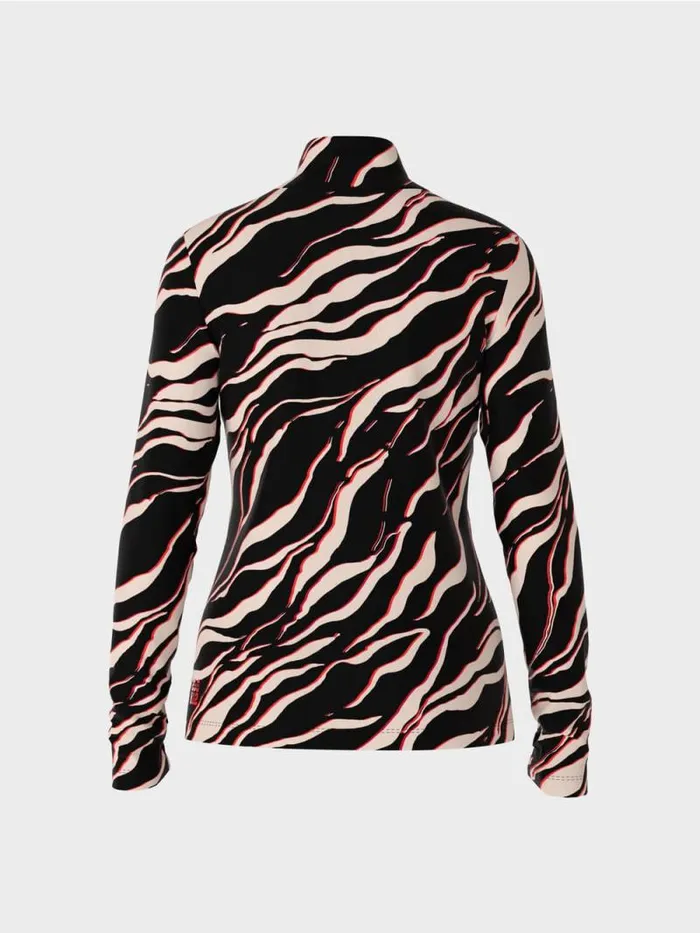 Shirts and Tops Damen Marc Cain LangarmShirt Mit LeoPrint Campari