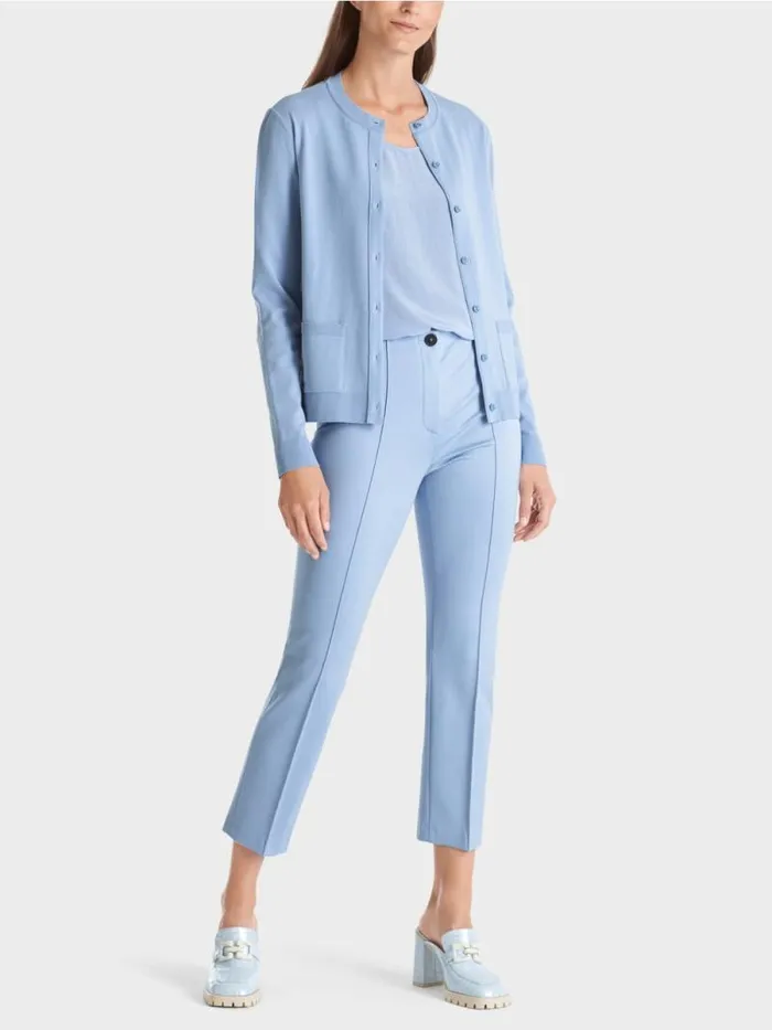 Shirts and Tops Damen Marc Cain Leichtes rmelloses Top Dark Summer Sky
