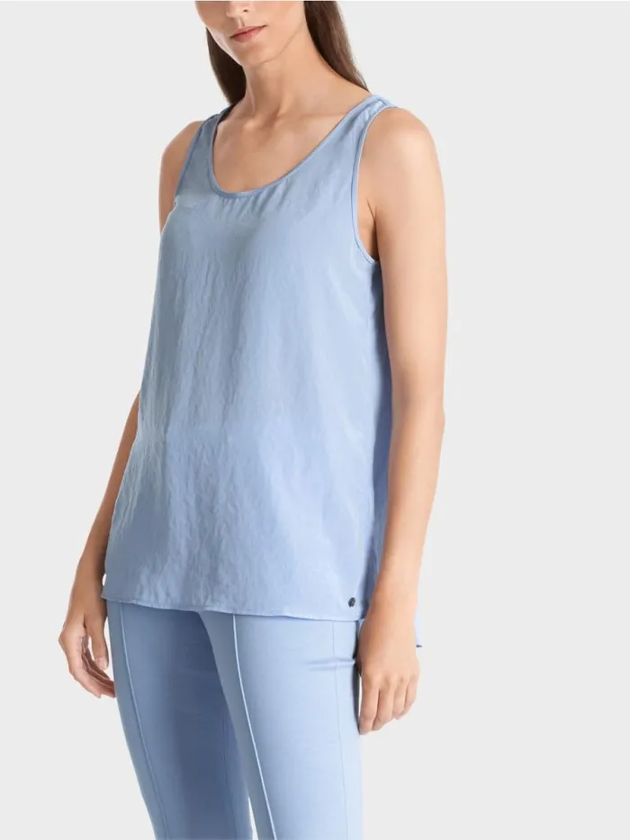 Shirts and Tops Damen Marc Cain Leichtes rmelloses Top Dark Summer Sky