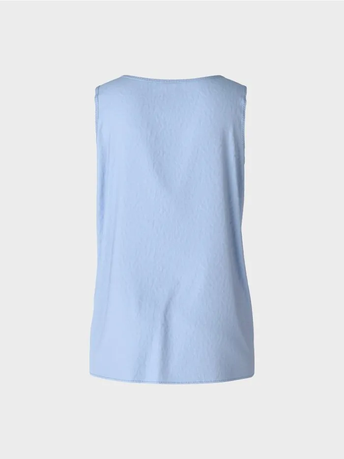 Shirts and Tops Damen Marc Cain Leichtes rmelloses Top Dark Summer Sky