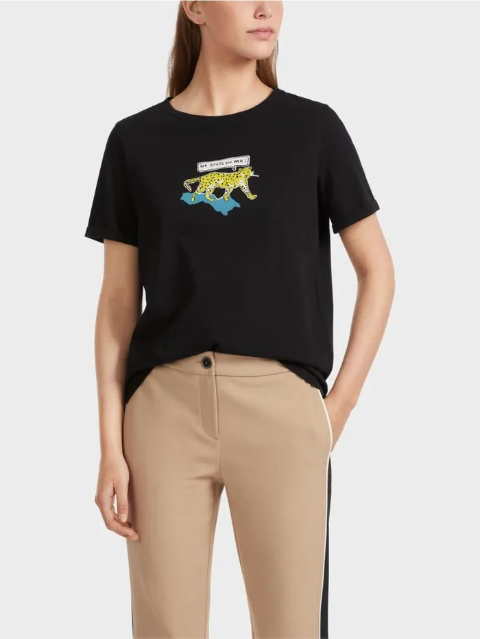 Shirts and Tops Damen Marc Cain LeoTShirt 034Rethink Together034 Black