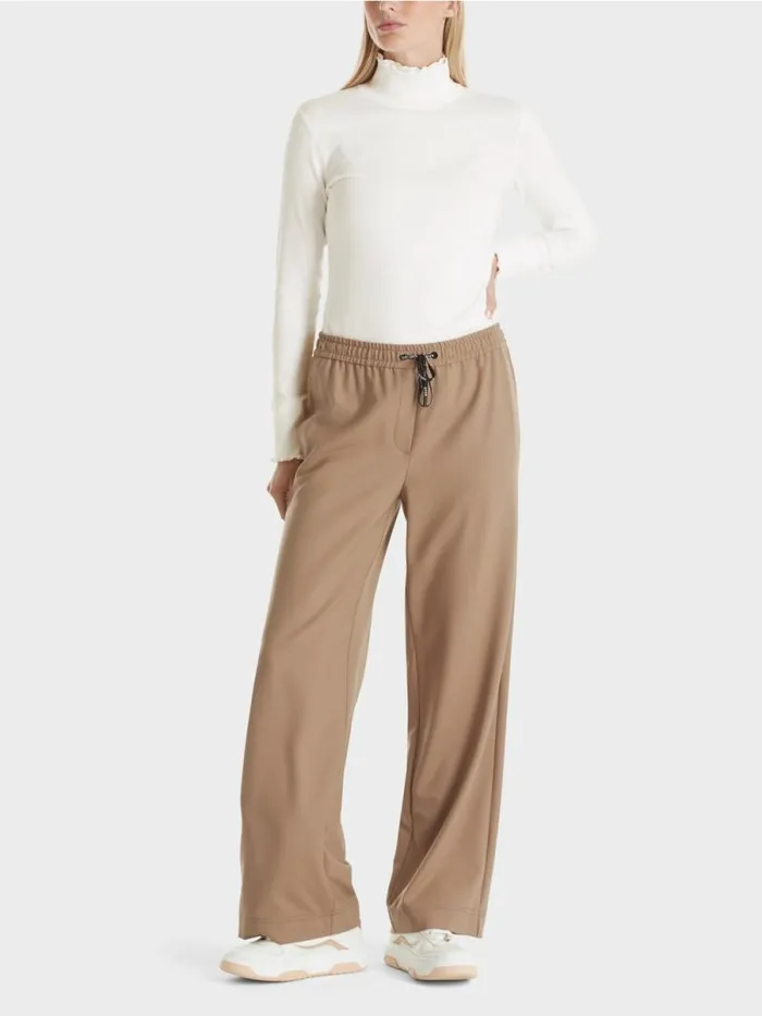 Shirts and Tops Damen Marc Cain Longsleeve Mit Stehkragen Offwhite