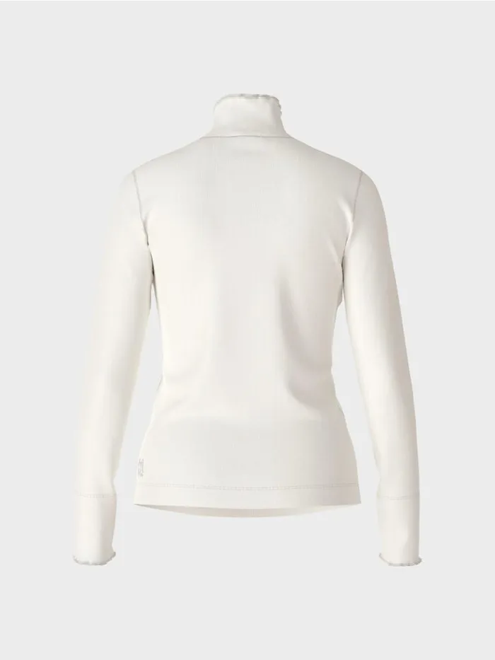 Shirts and Tops Damen Marc Cain Longsleeve Mit Stehkragen Offwhite