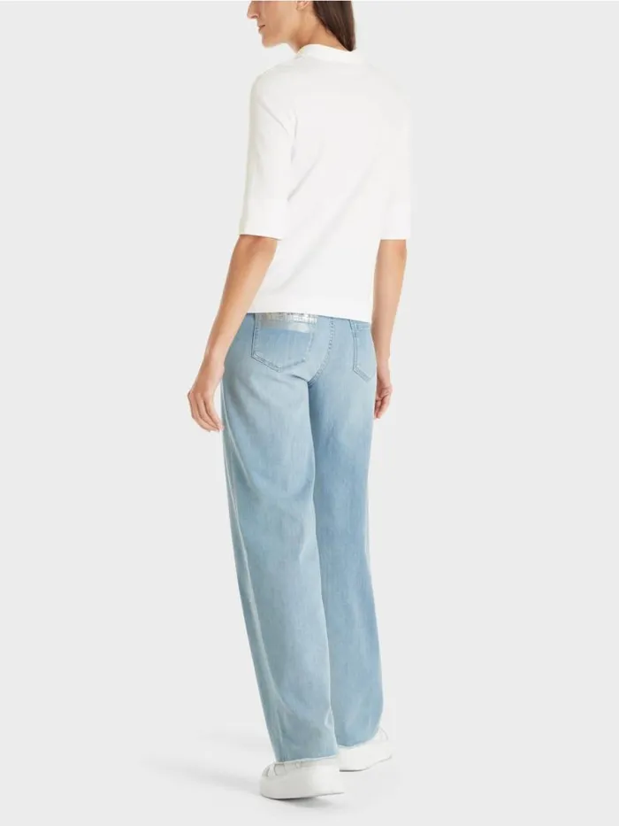 Shirts and Tops Damen Marc Cain Poloshirt Aus Baumwolle White