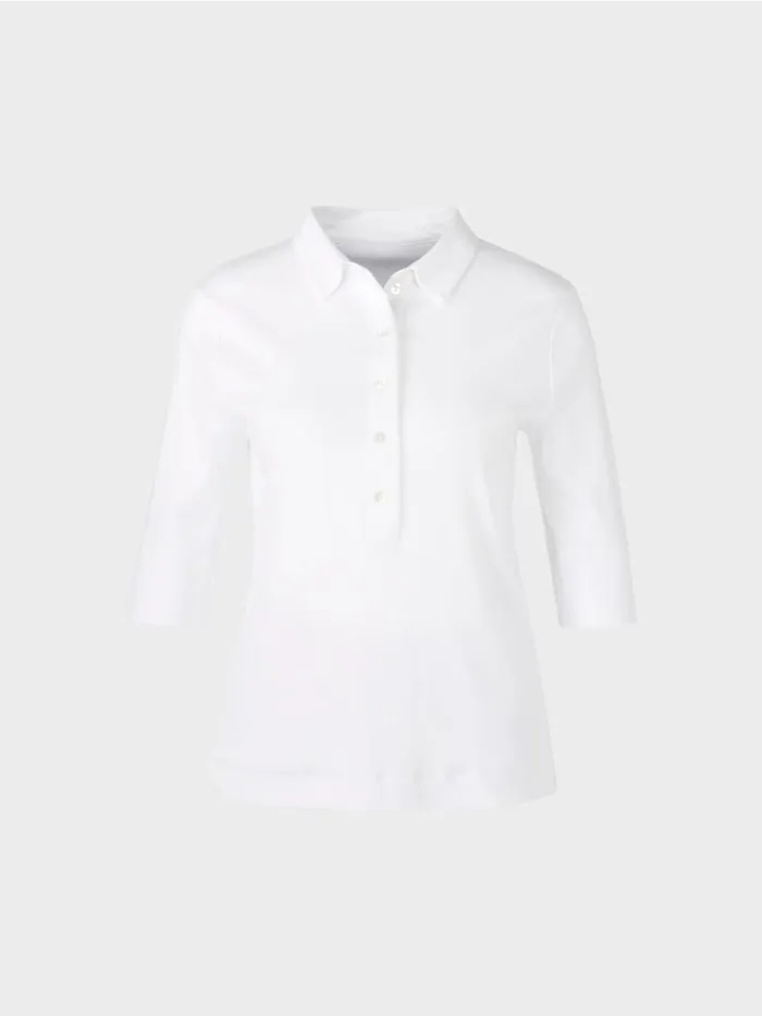 Shirts and Tops Damen Marc Cain Poloshirt Aus Baumwolle White