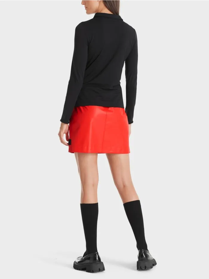 Shirts and Tops Damen Marc Cain Poloshirt In Rippjersey Black