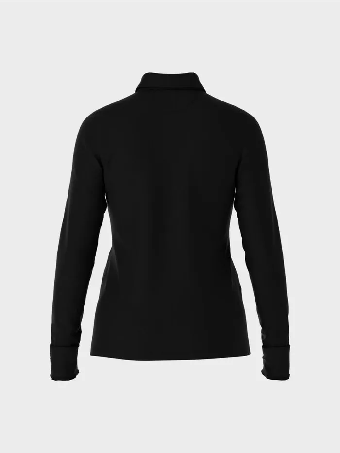 Shirts and Tops Damen Marc Cain Poloshirt In Rippjersey Black
