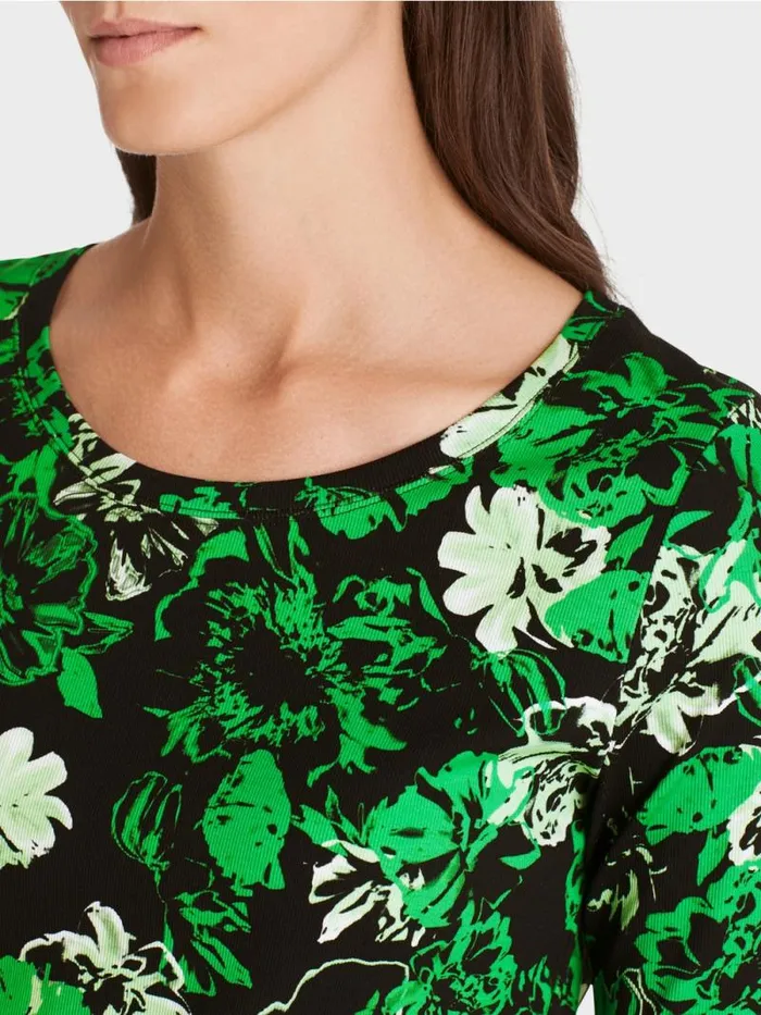 Shirts and Tops Damen Marc Cain Shirt Aus Baumwollstretch Dark Apple Green