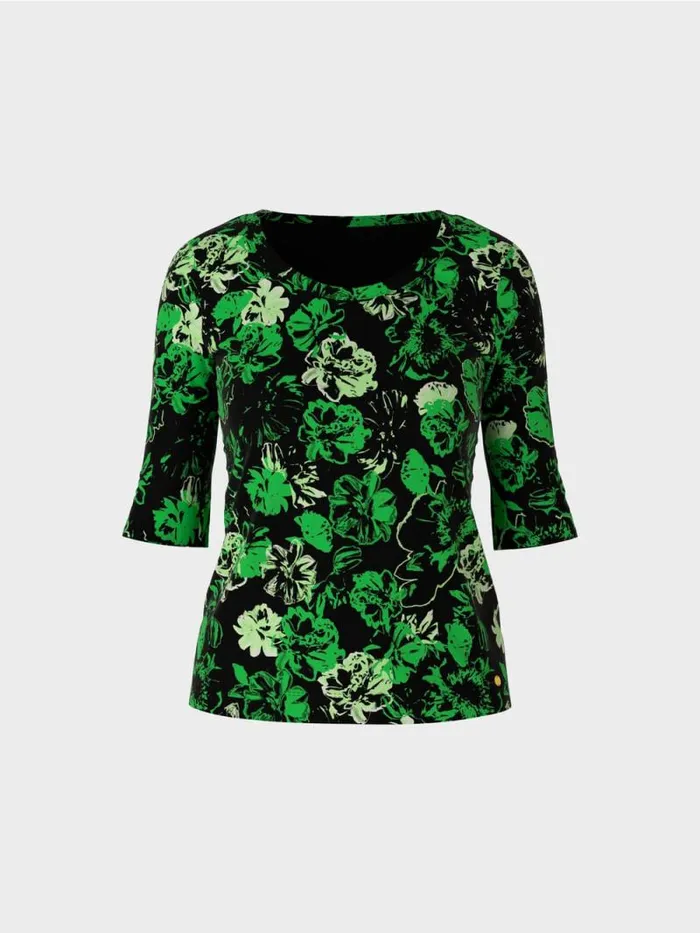 Shirts and Tops Damen Marc Cain Shirt Aus Baumwollstretch Dark Apple Green