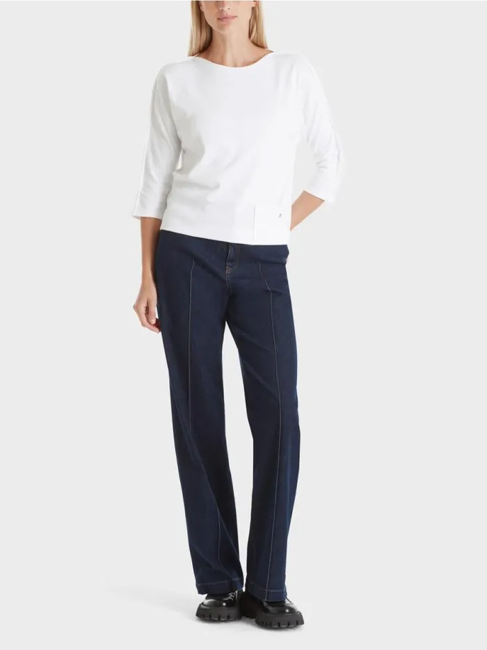 Shirts and Tops Damen Marc Cain Shirt Mit UBootAusschnitt White