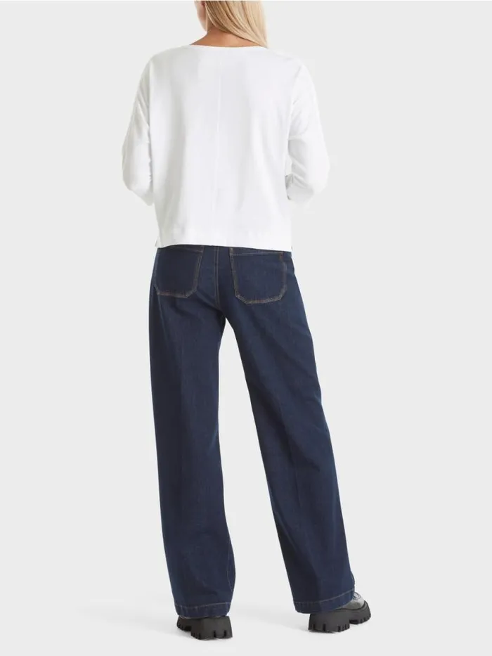 Shirts and Tops Damen Marc Cain Shirt Mit UBootAusschnitt White