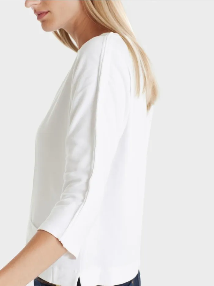 Shirts and Tops Damen Marc Cain Shirt Mit UBootAusschnitt White