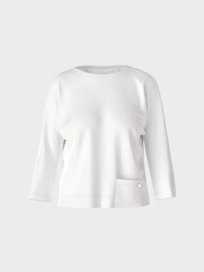 Shirts and Tops Damen Marc Cain Shirt Mit UBootAusschnitt White