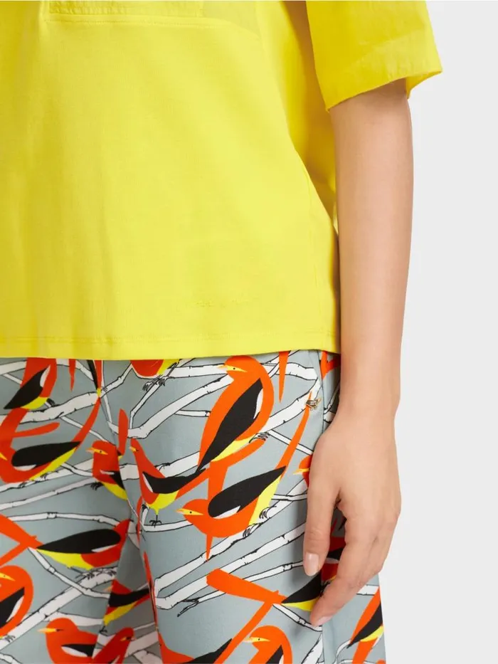 Shirts and Tops Damen Marc Cain TShirt Mit Brusttasche Soft Lemon