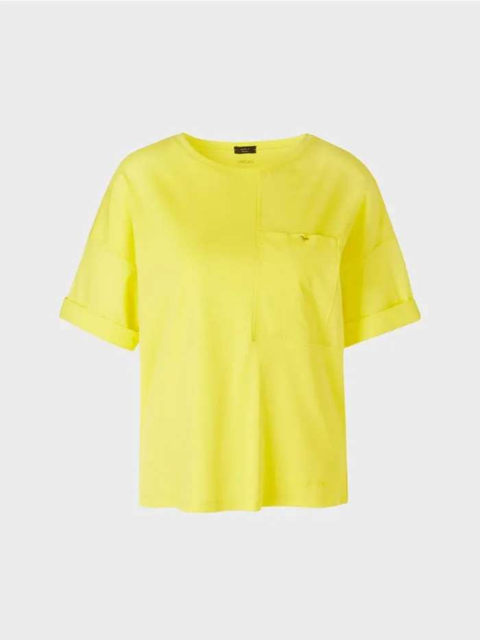 Shirts and Tops Damen Marc Cain TShirt Mit Brusttasche Soft Lemon