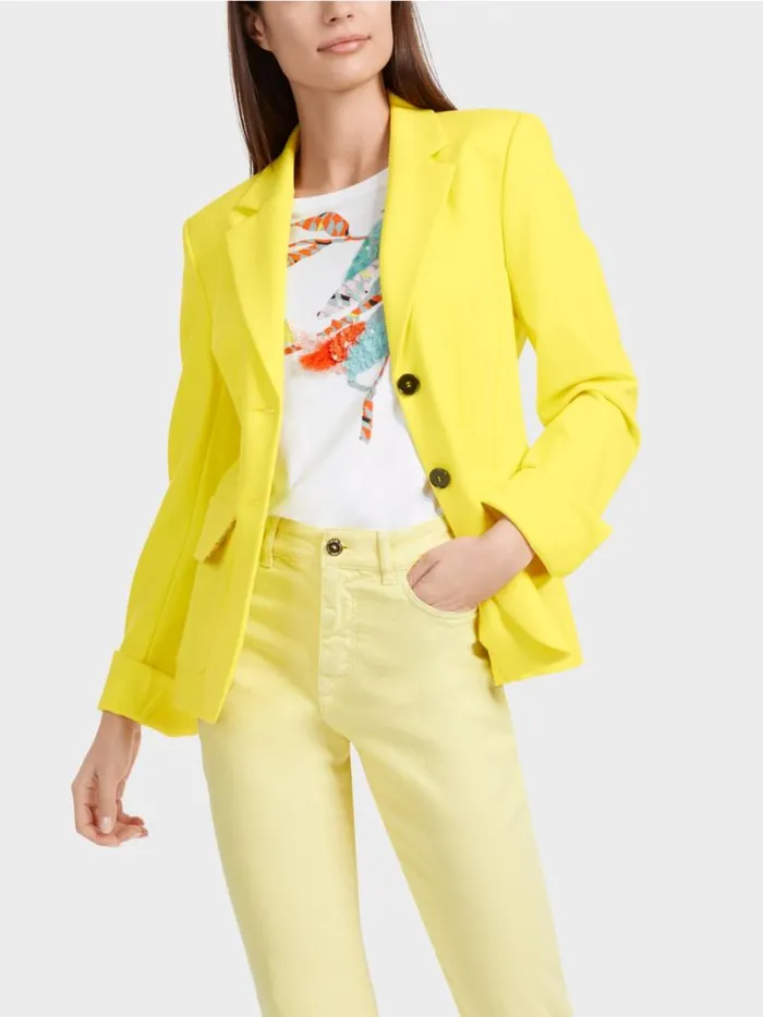 Shirts and Tops Damen Marc Cain TShirt Mit Bunter VogelApplikation White