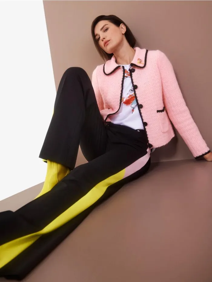 Shirts and Tops Damen Marc Cain TShirt Mit Bunter VogelApplikation White