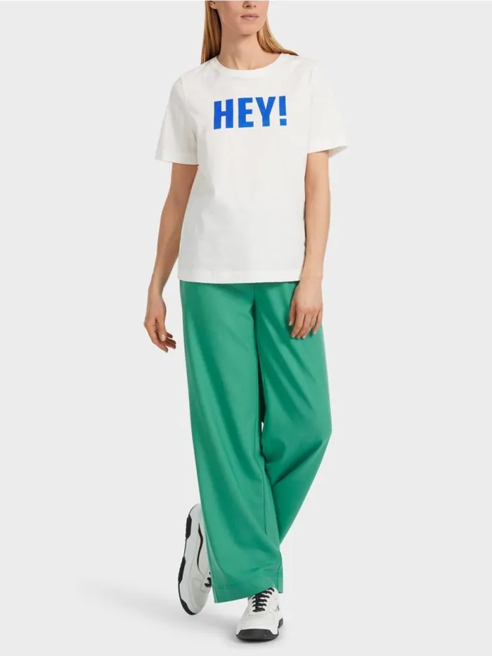Shirts and Tops Damen Marc Cain TShirt Mit Glitzer 034Rethink Together034 Offwhite
