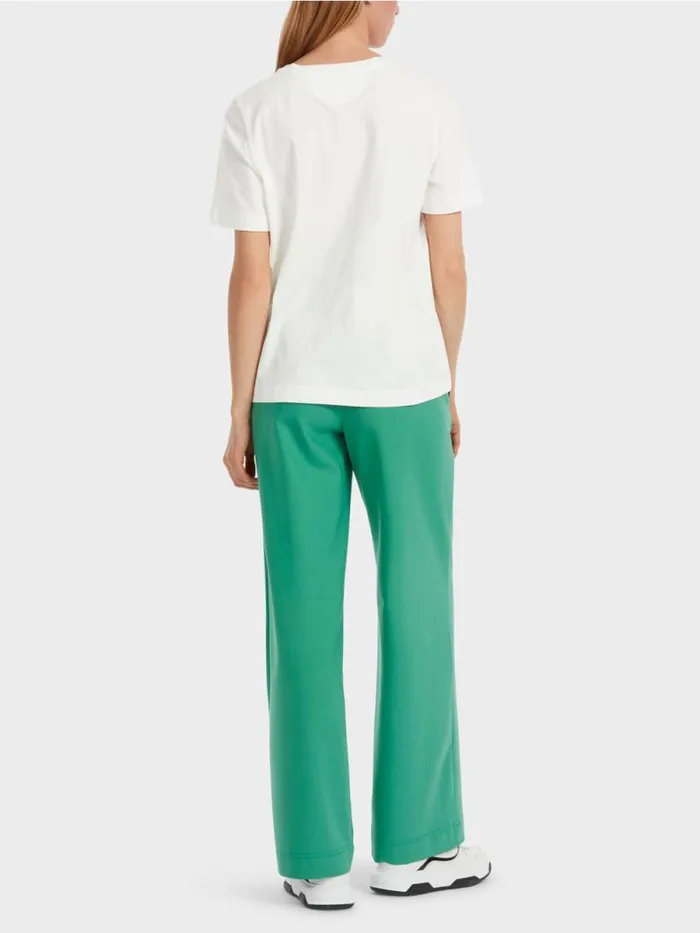 Shirts and Tops Damen Marc Cain TShirt Mit Glitzer 034Rethink Together034 Offwhite
