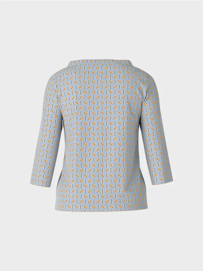Shirts and Tops Damen Marc Cain TShirt Mit Grafischem Dessin Dark Summer Sky