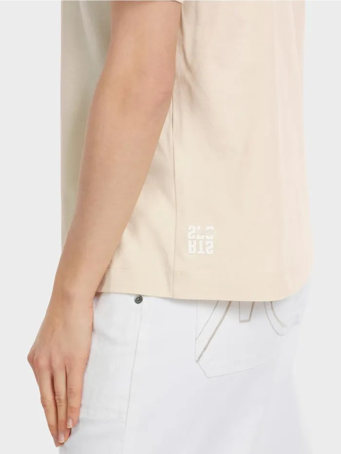 Shirts and Tops Damen Marc Cain TShirt Mit Strass 034Rethink Together034 Almond Milk