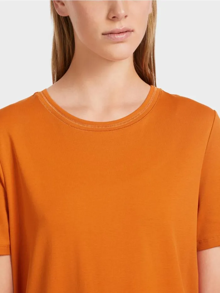 Shirts and Tops Damen Marc Cain TShirt Mit Weitem CrewNeck Deep Pumpkin