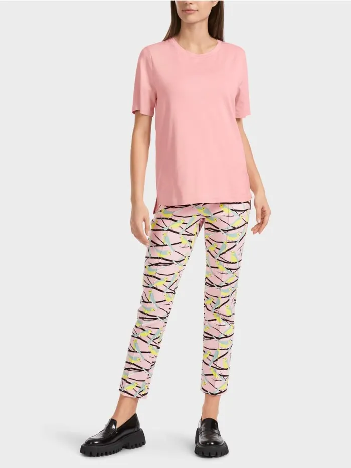 Shirts and Tops Damen Marc Cain TShirt Mit Weitem CrewNeck Soft Powder Pink