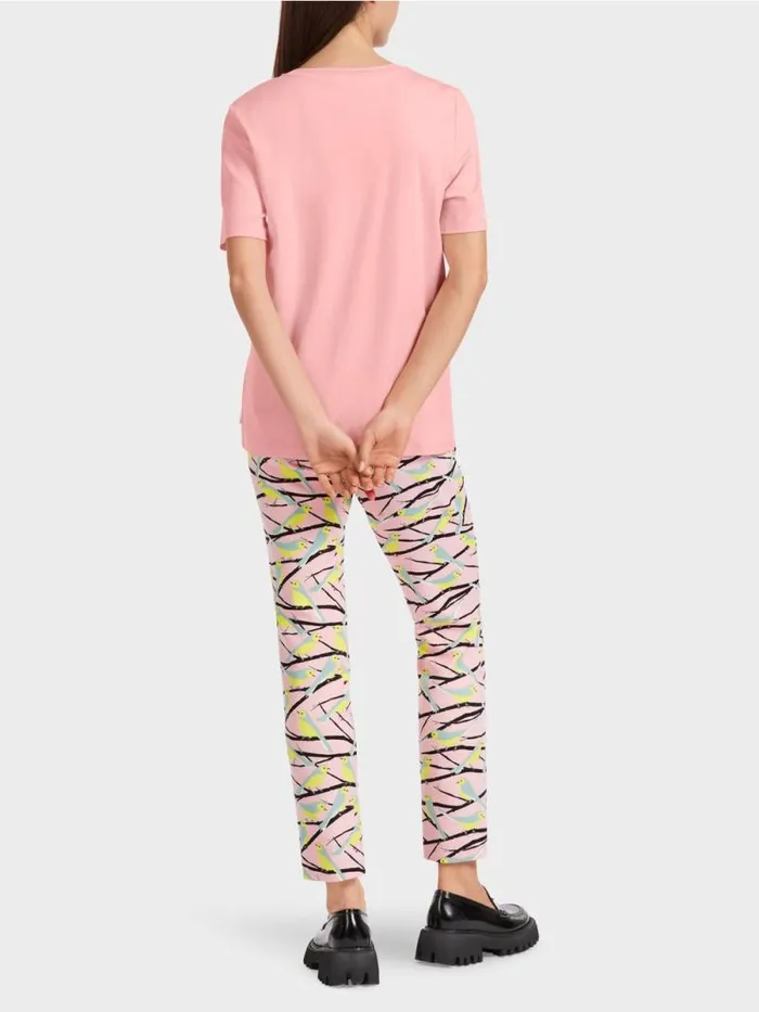 Shirts and Tops Damen Marc Cain TShirt Mit Weitem CrewNeck Soft Powder Pink