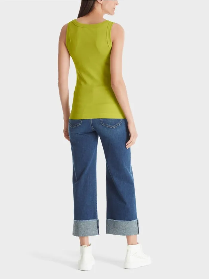 Shirts and Tops Damen Marc Cain Tanktop Aus Feinripp Bright Olive Green