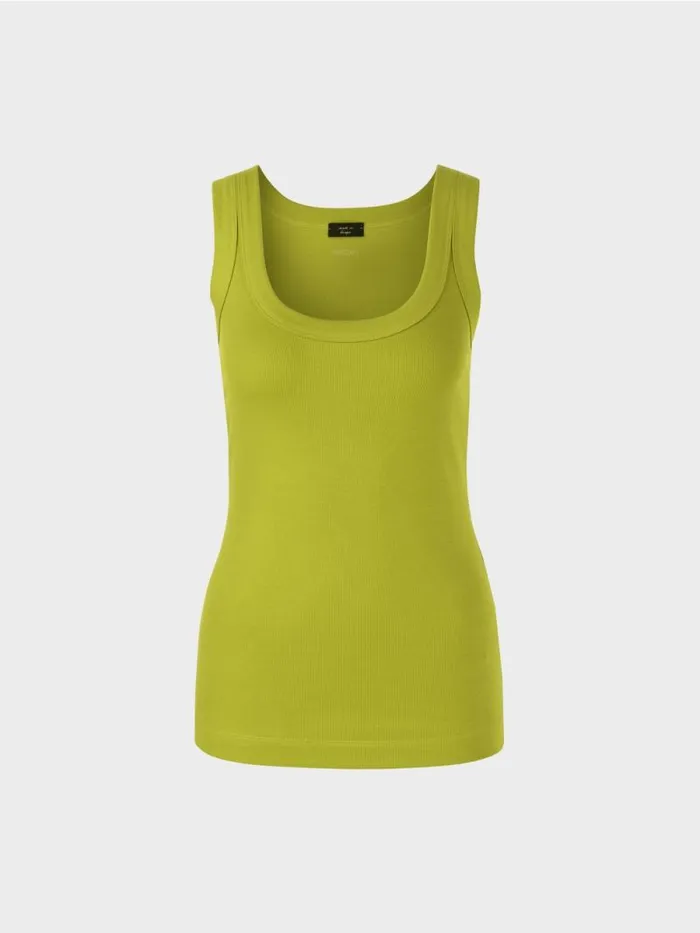 Shirts and Tops Damen Marc Cain Tanktop Aus Feinripp Bright Olive Green