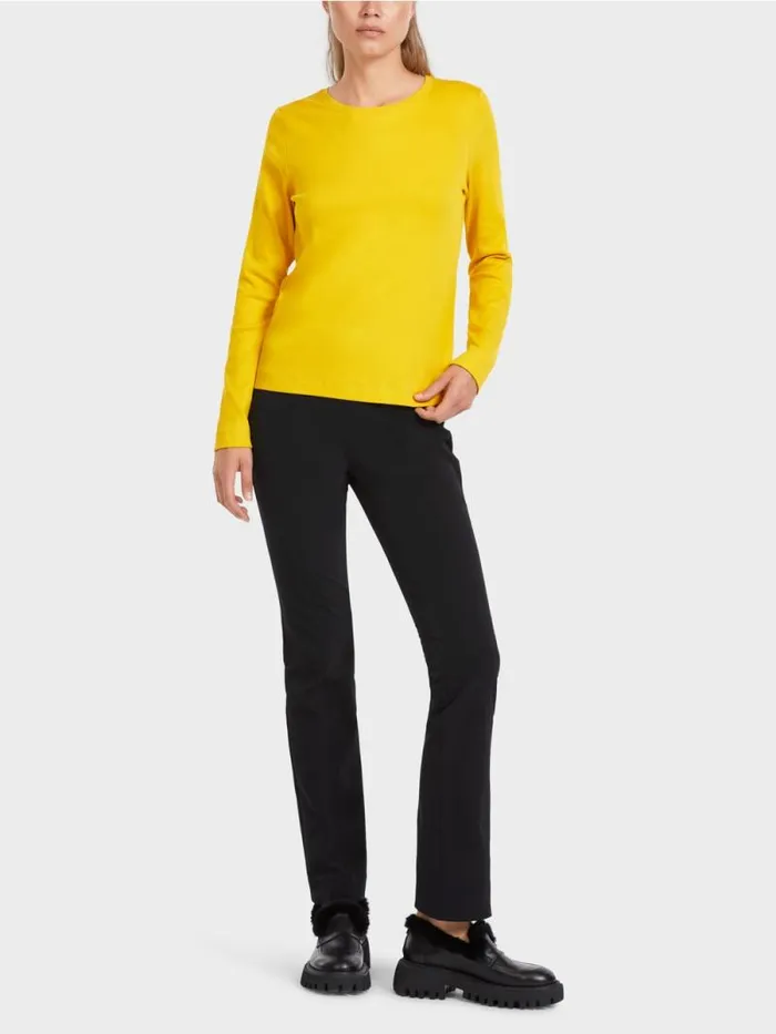 Shirts and Tops Damen Marc Cain Unifarbenes TShirt Corn