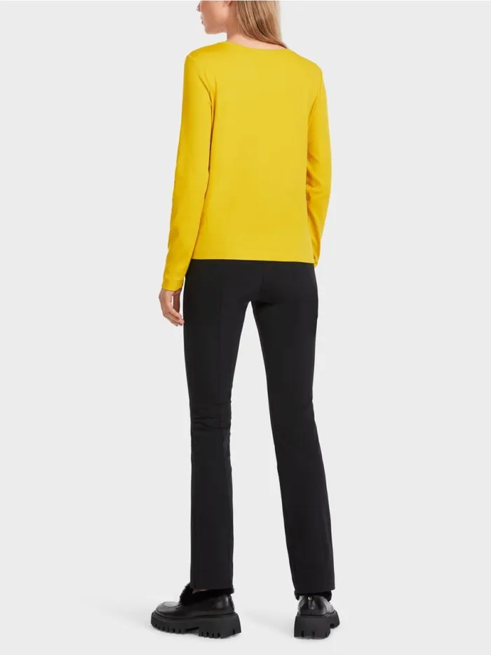 Shirts and Tops Damen Marc Cain Unifarbenes TShirt Corn