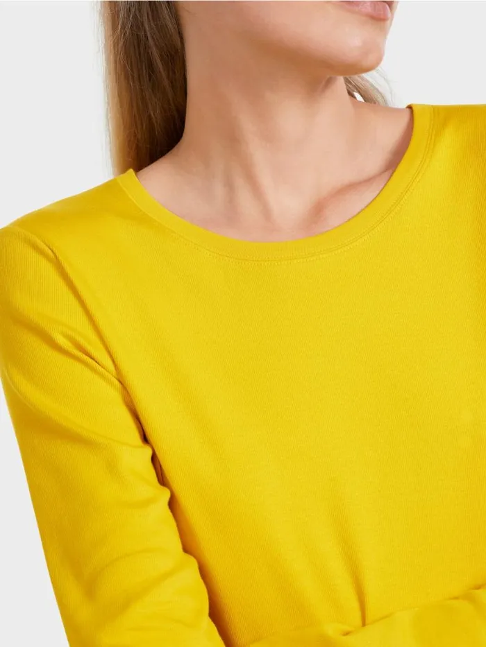 Shirts and Tops Damen Marc Cain Unifarbenes TShirt Corn