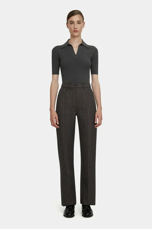 Shirts and Tops Emilia Wickstead Women Dune Grey Fitted Polo Top