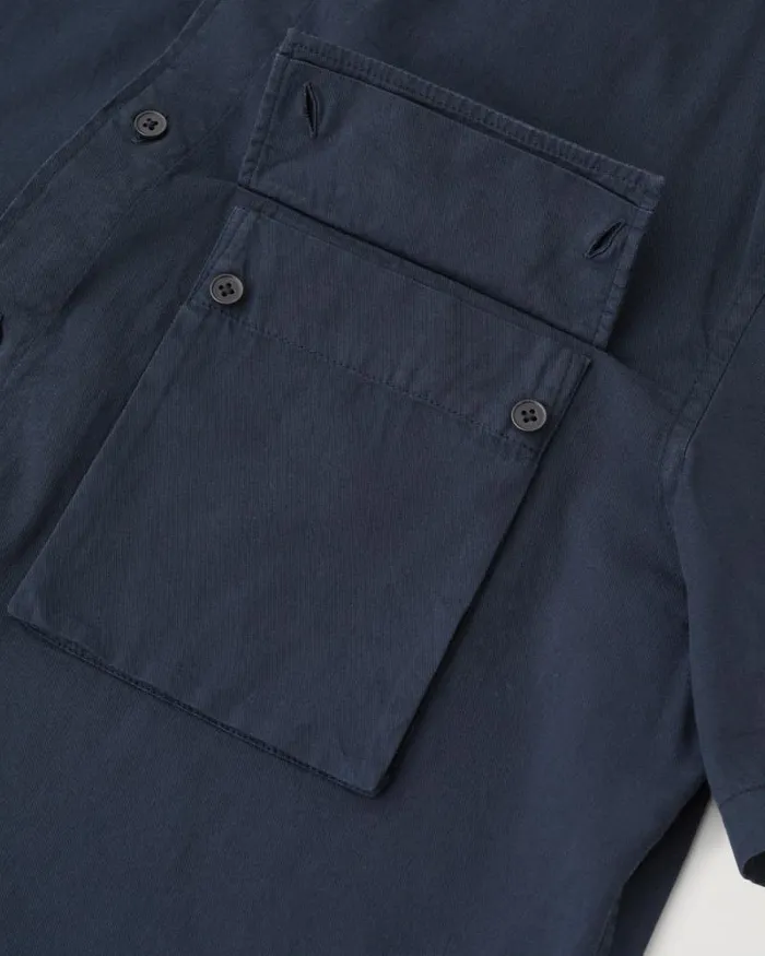 Shirts Men Belstaff Scale Short Sleeve Shirt Dark Ink Shirts Men Belstaff Scale Short Sleeve Shirt Dark Ink