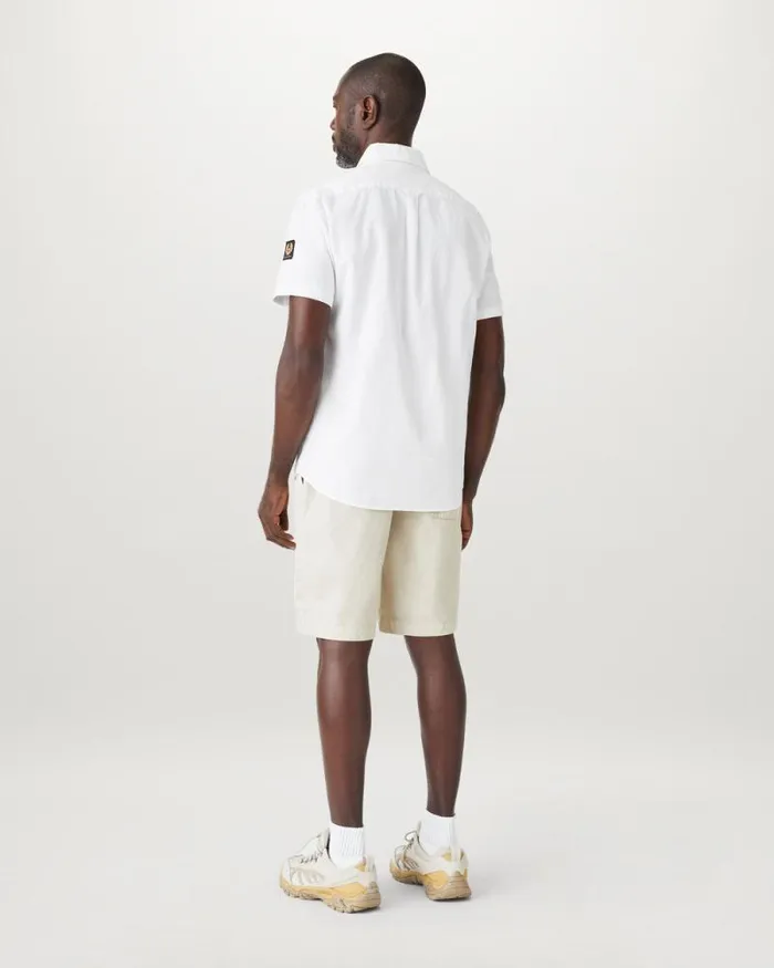 Shirts Men Belstaff Scale Short Sleeve Shirt White