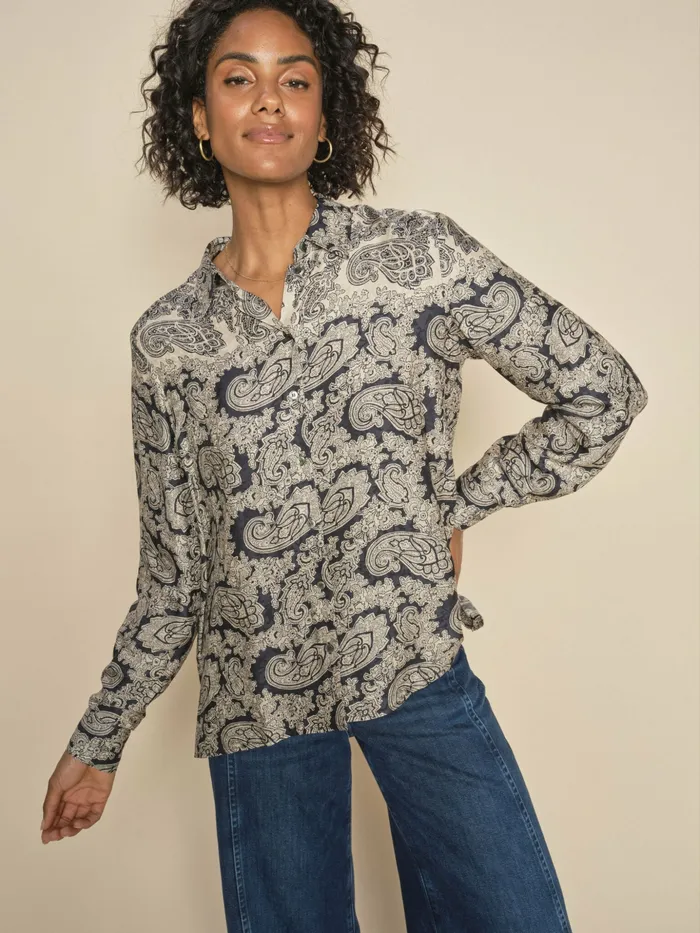Shirts MOS MOSH Women MMEike Invert Shirt Salute Navy