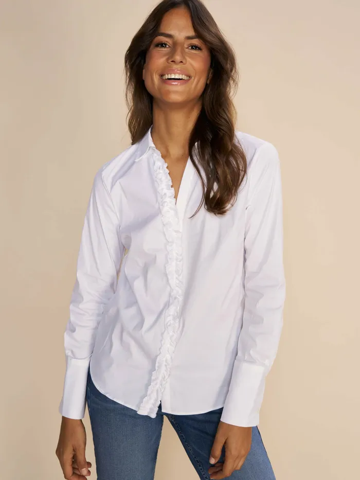 Shirts MOS MOSH Women MMSybel Satin Shirt White Shirts MOS MOSH Women MMSybel Satin Shirt White