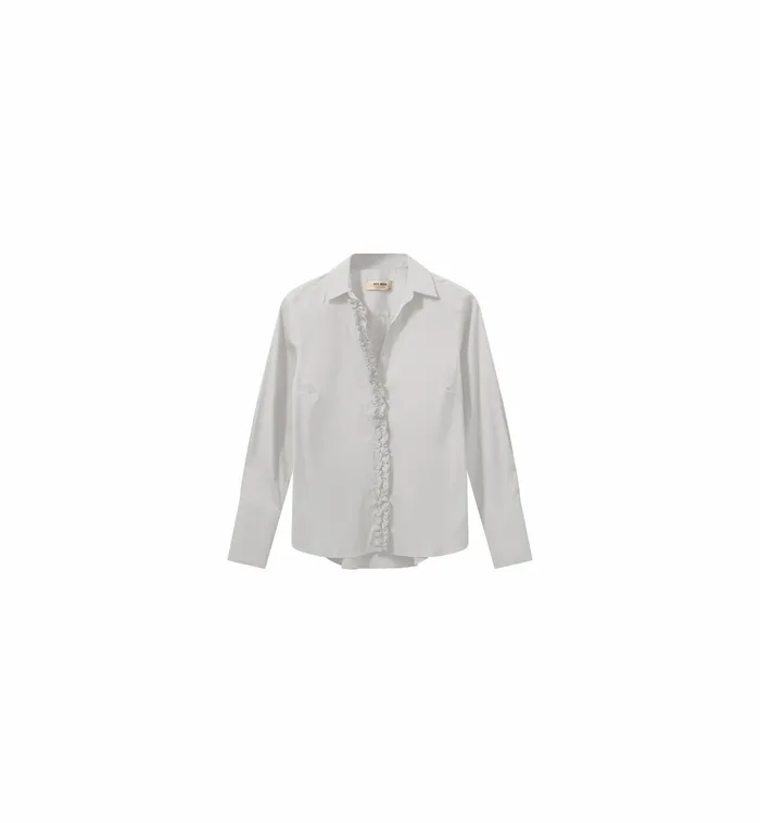 Shirts MOS MOSH Women MMSybel Satin Shirt White Shirts MOS MOSH Women MMSybel Satin Shirt White