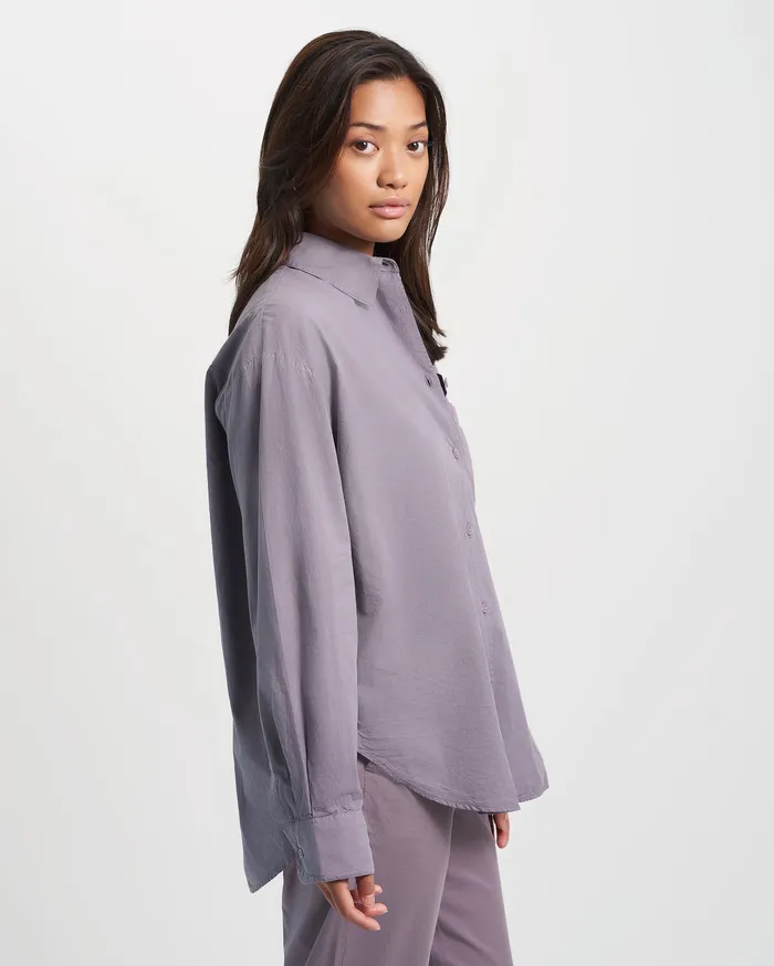 Shirts Organic Oversized Shirt 8211 Storm Grey Colorfulstandard Women