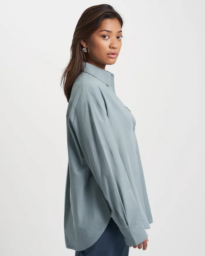 Shirts Women Colorfulstandard Organic Oversized Shirt 8211 Oxblood Red