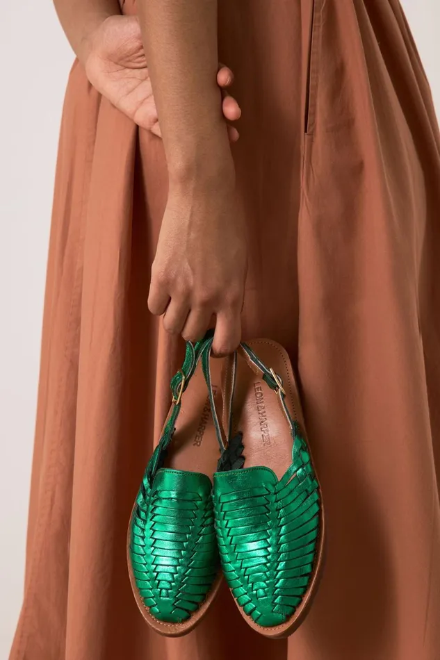 Shoes Women Leon and Harper Izamal P23 Sandals Green