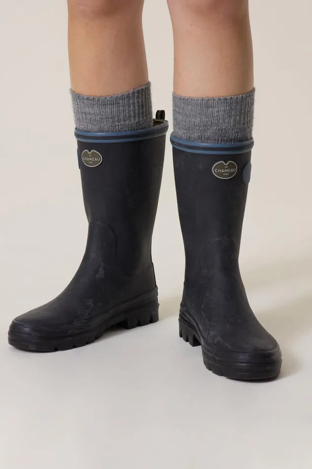 Shoes Women Leon and Harper Rain Boots Black