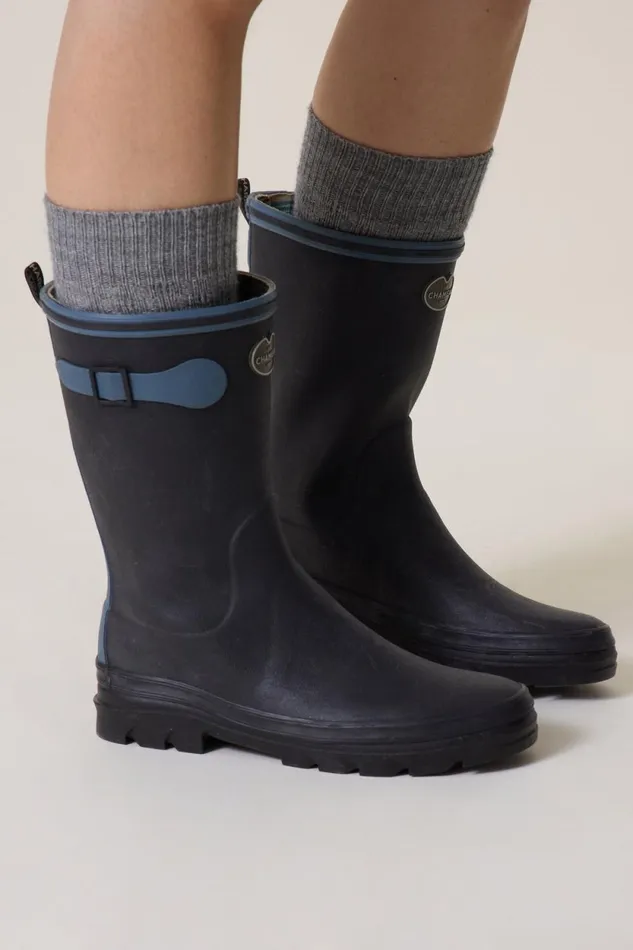 Shoes Women Leon and Harper Rain Boots Black
