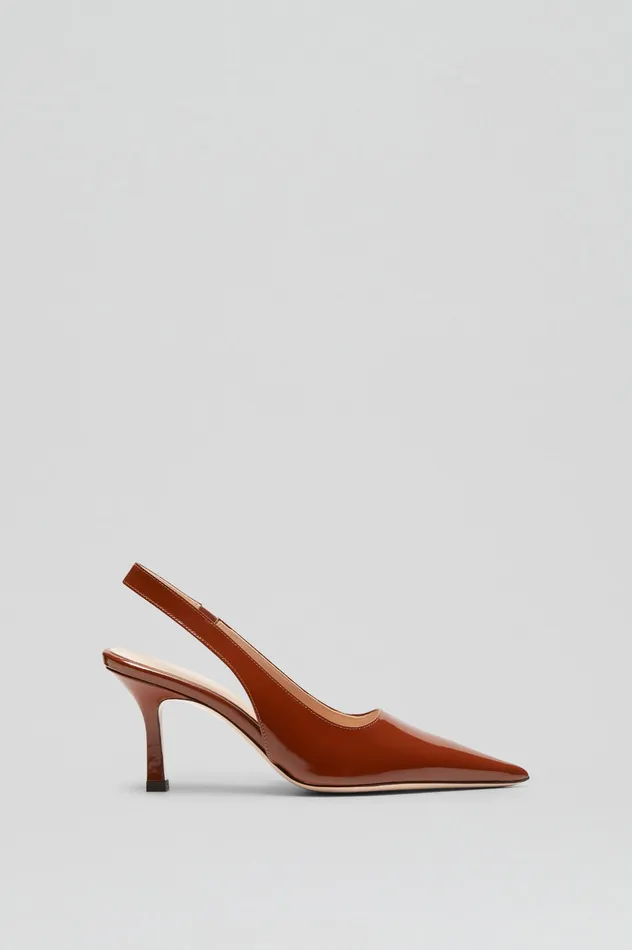 Shoes Women POLISHED SLINGBACK 75 CIGAR Scanlan Theodore Shoes Women POLISHED SLINGBACK 75 CIGAR Scanlan Theodore